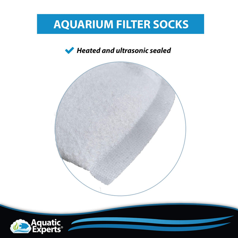 Aquatic Experts Filter Socks 200 Micron - 4 Inch Ring by 14 Inch Long – Long - Premium Aquarium Felt Filter Bags - Custom Made in The USA 2 Pack Welded - PawsPlanet Australia