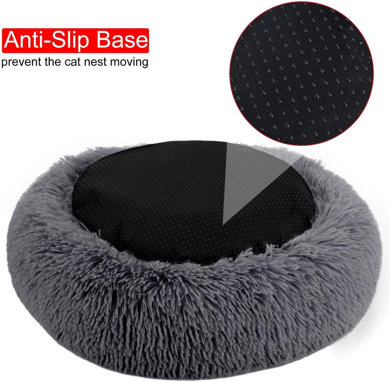 [Australia] - Legendog Cat Bed, Cat Bed for Indoor Cats Cat Bed Round Kitten Cushion Bed, Faux Fur Cat Beds for Small Cat and Small Dog, Plush Soft Cat Sleeping Bed fresh 