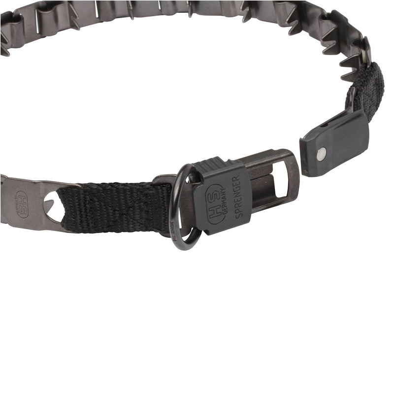 Herm Sprenger Black Stainless Steel Matt Neck Tech Sport Dog Collar - 23 3/5 inches - PawsPlanet Australia