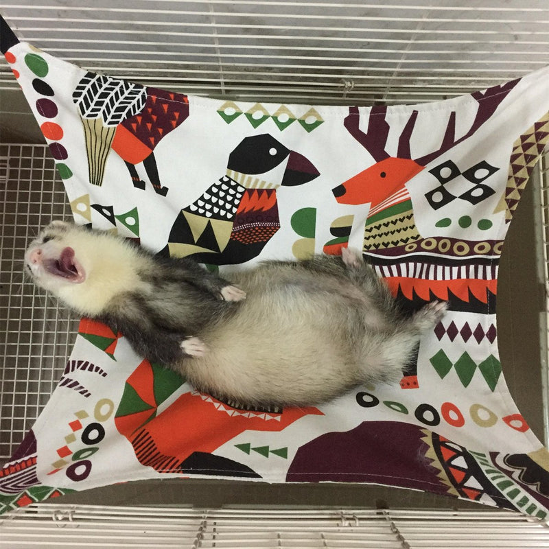 Ferret Cat Hammock Bed for Cage 100% Handmade Pet Canvas Hammocks for Small Animals, Kitten, Guinea Pig, Bunny, Rabbit, Rat Comfortable Hanging Bed, Soft Sleepy Mat Pad for Sleeping and Resting Grey - PawsPlanet Australia