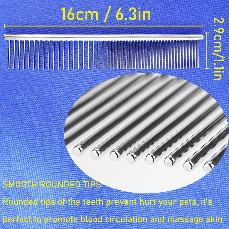 De-matting knife in pet & dog comb stainless steel, pet care set, double-sided undercoat brush for small to large pets, easy to remove undercoat and loosen tangles (S, orange) S - PawsPlanet Australia