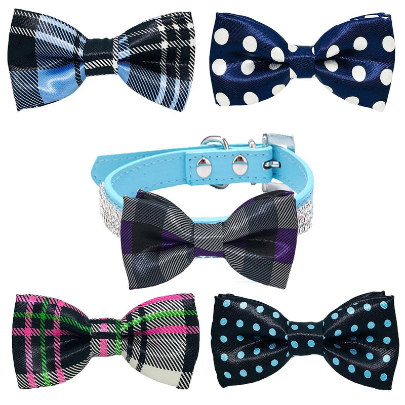 PET SHOW Pet Small Dogs Collar Attachment Bow Ties Puppies Cats Collar Charms Accessories Slides Bowties for Birthday Wedding Parties A+B-10pcs - PawsPlanet Australia