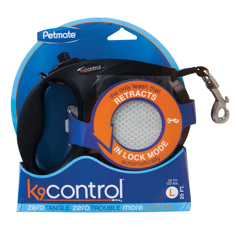 [Australia] - Petmate K9 Control Retractable Dog Walking Leash, includes zeroslack technology allowing leash to retract while in locked position Up to 120lbs 