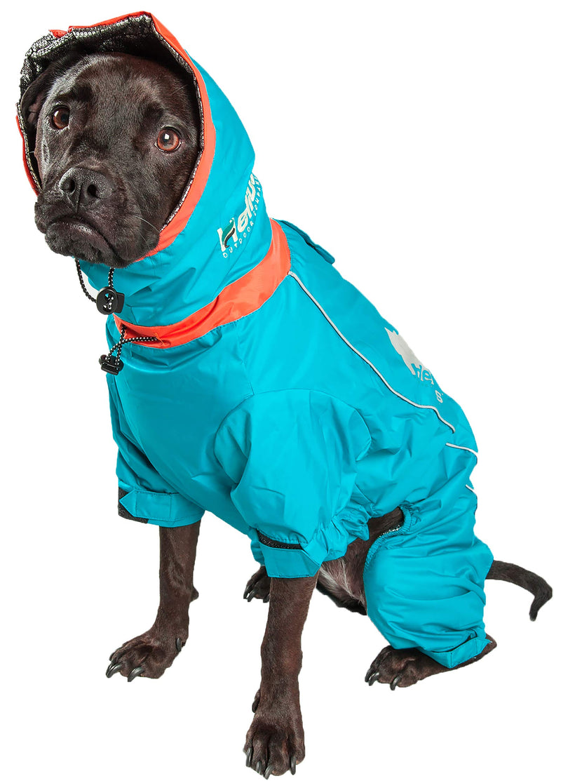 [Australia] - DOGHELIOS 'Weather-King' Windproof Waterproof and Insulated Adjustable Full Bodied Pet Dog Jacket Coat w/ Heat Retention Technology, X-Large, Blue 