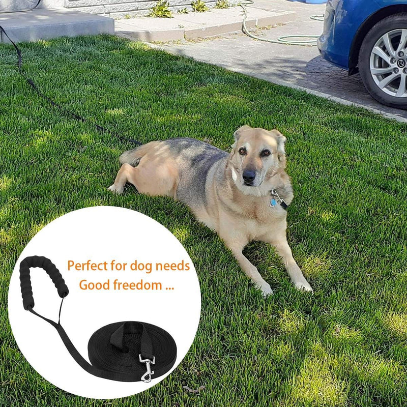 Training Leads for Dogs - Nylon Long Training Dog Leash Long Dog Recall Lead, Long Line for Dog Tracking Training, Long Lead Leash for Pet Recall Obedience with Comfortable Padded Handle (30M/100ft) 30M/100ft - PawsPlanet Australia