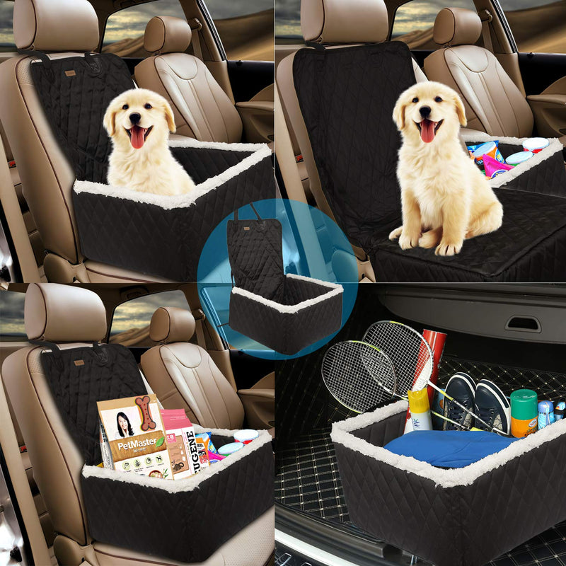 [Australia] - TOPBRY Car Front Seat Covers for Dogs, Deluxe 2 in 1 Scratchproof Thickened Foldable Car Protector Kennel with Safety Belt, 900D Waterproof, for Cars Trucks SUVs 