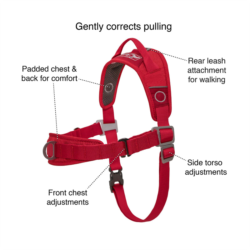 [Australia] - Kurgo Dog Harness | No Pull Pet Walking Harness | Harnesses for Dogs or Pets | Adjustable | Reflective | Easy Control L 