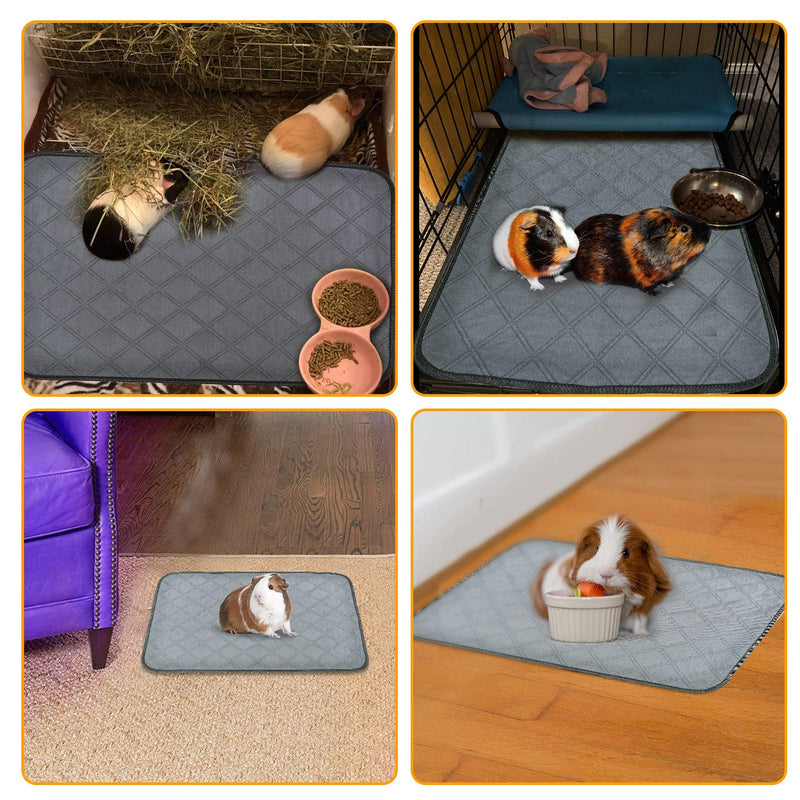 [Australia] - BWOGUE Guinea Pig Fleece Cage Liners, 2 Pack Washable Guinea Pig Pee Pads, Waterproof Reusable& Anti Slip Guinea Pig Bedding Super Absorbent Pee Pad for Small Animals 