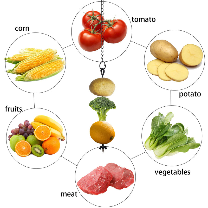 winemana 3PCS Chicken Veggies Skewer Fruit Holder for Hens Pet Chick, Coop Accessories Vegetable Hanging Feeder, Foraging Tool for Large Birds - PawsPlanet Australia