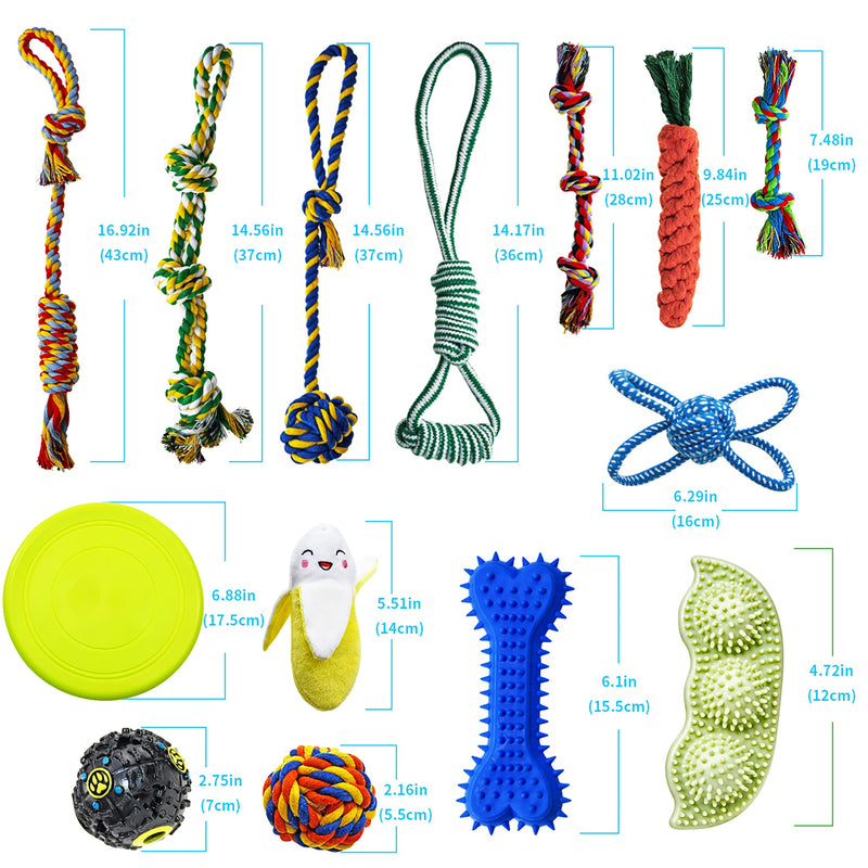 Dog Chew Toys for Puppies Teething, Dog Toys 16 Pack Puppy Chew Toys Pea Shaped Rubber Bone Dog Toy Bundle Dog Squeaky Toys iq Treat Ball Puppy Teething Chew Toys Small Dogs Puppy Toys - PawsPlanet Australia