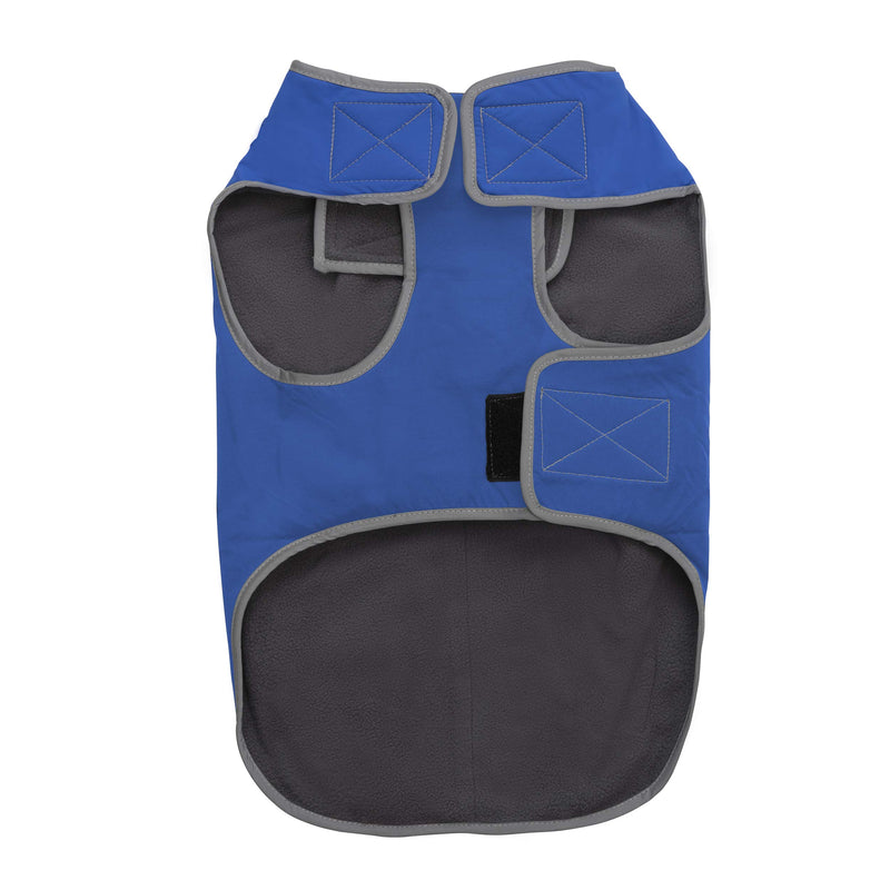 [Australia] - My Canine Kids Jacket for All Dogs, Fleece-Lined, Waterproof Doggie Vest, Reflective Pet Parka Small Blue 