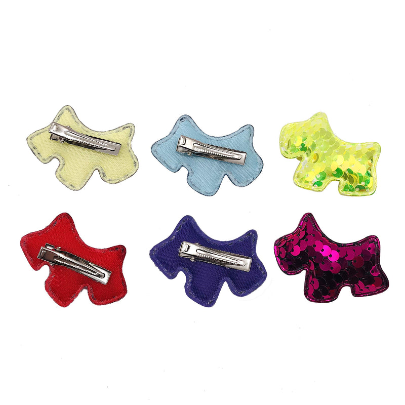 JpGdn 10Pairs/20pcs Small Dogs Hair Bows with Rubber Bands Glittering Pony Shaped Bow Ties for Small Medium Puppy Doggy Cat Rabbit Pet Topknot in Assorted Colors Hair Grooming Accessories Attachment Clips - PawsPlanet Australia