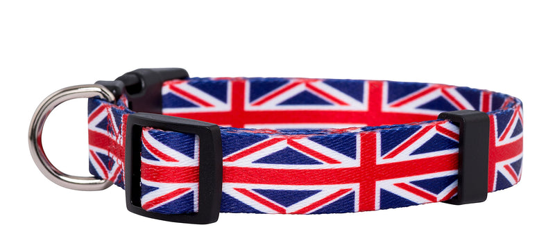 [Australia] - Native Pup Union Jack Dog Collar- UK Flag Dog Collar Large 