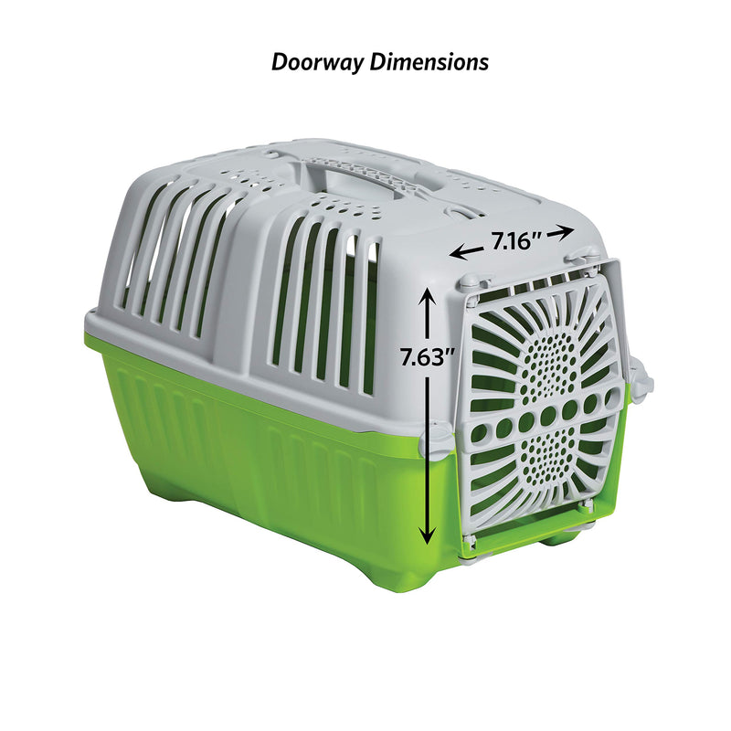 [Australia] - Midwest Spree Travel Carrier | Hard-Sided Pet Carriers Ideal for Extra-Small Dogs, Cats & Other Small Animals 19-Inch "Toy" Dog Breeds Green 