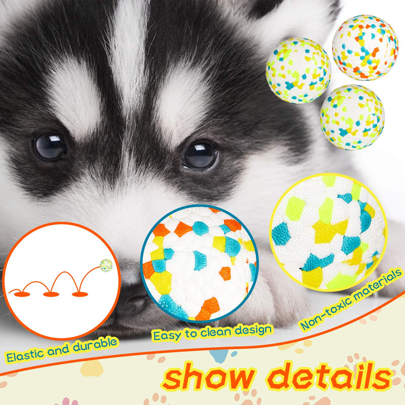 Harrycle 3 Pieces Dog Toy Ball Interactive Dog Ball Elasticity Pet Bite Toys Waterproof Exercise Pet Ball Durable Molar Dog Chew Ball for Most Large Dogs Medium Puppies Training Biting Teeth Cleaning - PawsPlanet Australia
