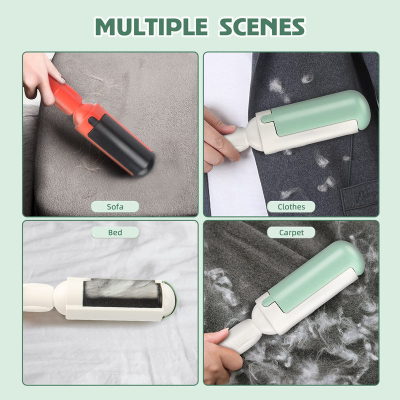 Zimuty lint roller for animal hair, reusable lint rollers for animal hair, animal hair remover for lint brush animal hair, animal hair lint roller for animal hair, animal hair roller for clothing (green) green - PawsPlanet Australia
