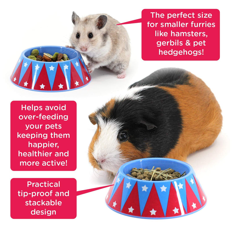 HAYPIGS Guinea Pig Bowl - Circus Themed Junior FOOD CRAVING TAMER Mini Guinea Pig Food Bowl - Hedgehog Bowl - Hamster Bowl - Small Animal Food Bowl - PawsPlanet Australia