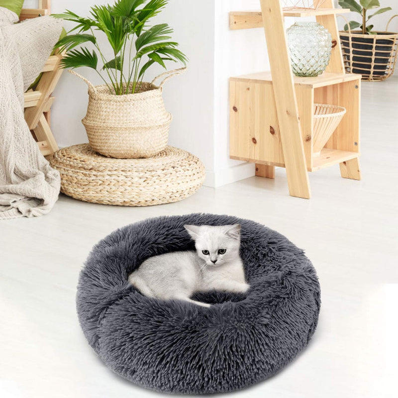 [Australia] - Legendog Cat Bed, Cat Bed for Indoor Cats Cat Bed Round Kitten Cushion Bed, Faux Fur Cat Beds for Small Cat and Small Dog, Plush Soft Cat Sleeping Bed fresh 