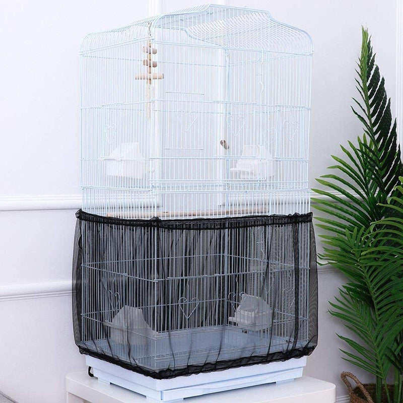 [Australia] - N//A Bird Seed Catcher Large Nylon Net Feather Seeds Collection Net Cover Birdcage Skirt Traps Cage Debris Controls The Mess 