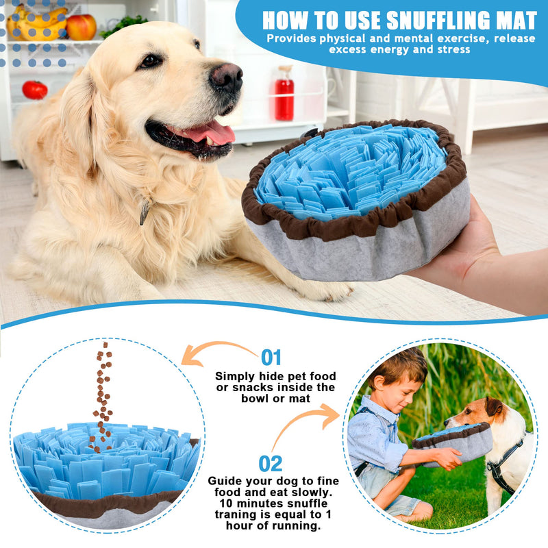 Friendly Barkz Adjustable Dog Snuffle Mat, Dog Enrichment Toys Foraging Mat with Pet Training Clicker to Encourage Dogs Foraging Skills and Slow Eating, Stress Relief Dog Puzzle Toys - PawsPlanet Australia