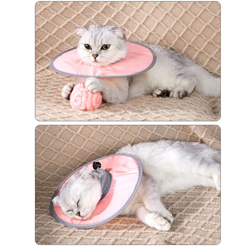 Keenso Soft Elizabethan Collar for Cats Protective Collar for Dogs and Cats Pet Cone Collar Recovery Collar for Cats Dogs (Pink) Large Pink - PawsPlanet Australia