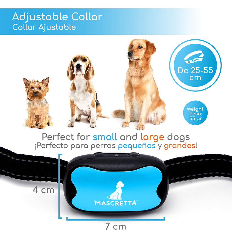 Mascretta Shock Collar for Dogs. Anti Bark Collar for Dogs. Anti Barking Collar for Dogs. Dog bark Collar with Shock to Train The Habit of bark. No Bark Collar for Medium and Large Dogs (an-S2) - PawsPlanet Australia