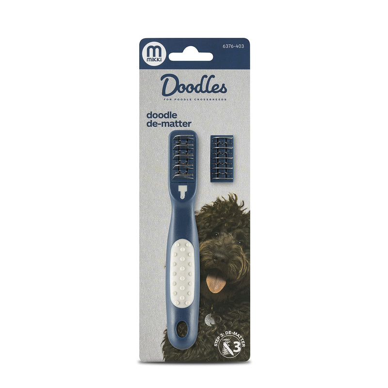 Mikki Stainless Steel Dog Puppy Grooming Brush Dematter Shedding Comb for Poodle Crossbreeds such as Cockapoos, Labradoodles, Cavapoos, Maltipoos and Golden Doodles - PawsPlanet Australia