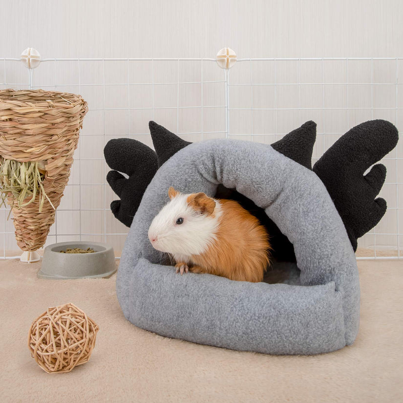 andwe Guinea Pig House Bed Cozy Hideouts for Dwarf Rabbits Bunny Ferrets Rats Hedgehogs Chinchilla (Gray) Gray - PawsPlanet Australia