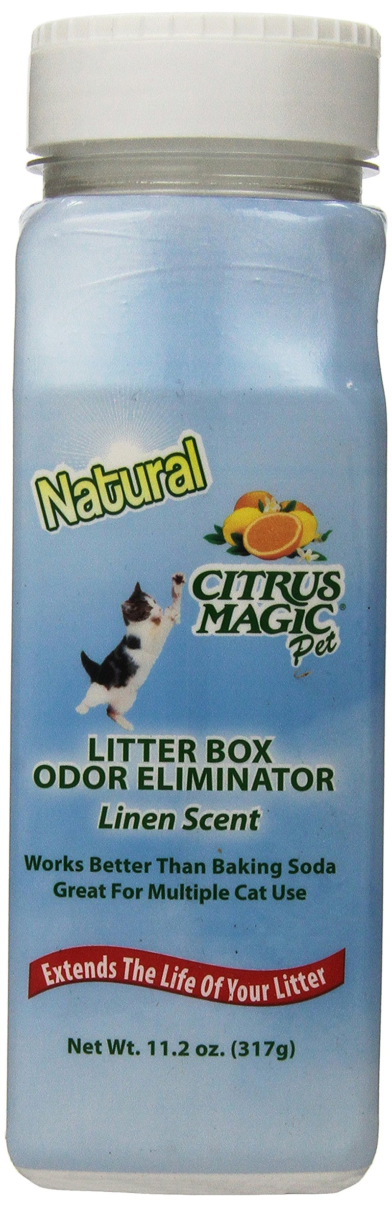 [Australia] - Citrus Magic Litter Box Odor Eliminator Shaker Bottle, 11.2-Ounce, Linen 