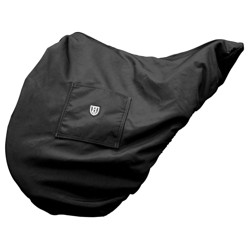 Harrison Howard Premium Waterproof/Breathable Fleece-Lined Saddle Cover Mars Black Dressage-One Size - PawsPlanet Australia