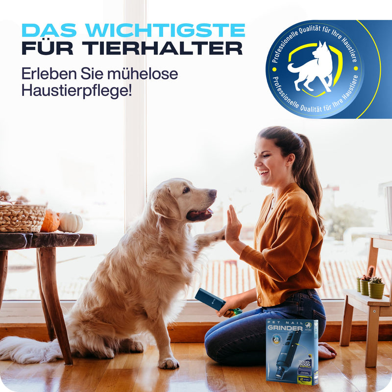 PETPROVED Claw Grinder for Dogs with LED Light Claw Grinder Dog Claw File for Dogs Claw Grinder Claw Scissors Dog Claw Trimmer Dog File Claw Nail File Electric - PawsPlanet Australia