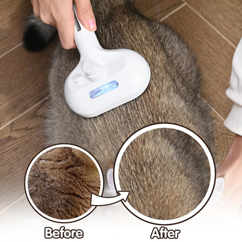 Katoggy Steam Cat Brush, Self Cleaning Dog Steam Grooming Brush, Easy To Clean, Remove Static Flying Hair Spray Grooming Brush for Cats and Dogs - PawsPlanet Australia