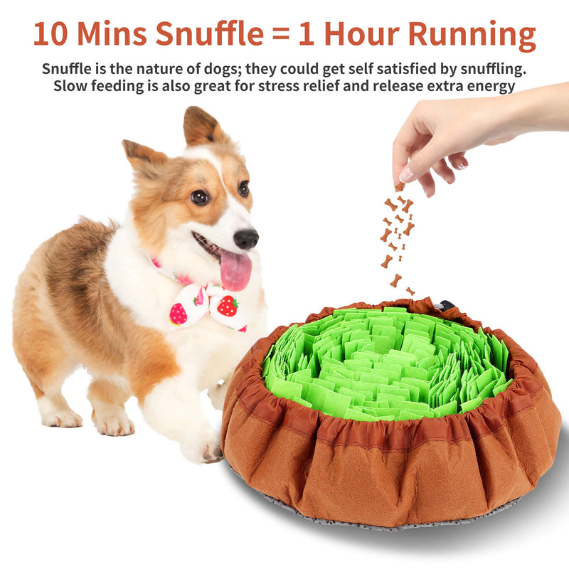 FiGoal 2IN1 Dog Pet Snuffle Mat with Dog Lick Pad for Dogs Interactive Puzzle Dispenser Toys Slow Treat Dispensing Mat Dogs Bowl Travel Use, Indoor Outdoor Stress Relief - PawsPlanet Australia