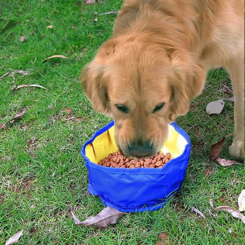 Exblue Collapsible Portable Food Bowl for Pets for Travel Food and Water for Cats Puppies Dogs (Black) Black - PawsPlanet Australia