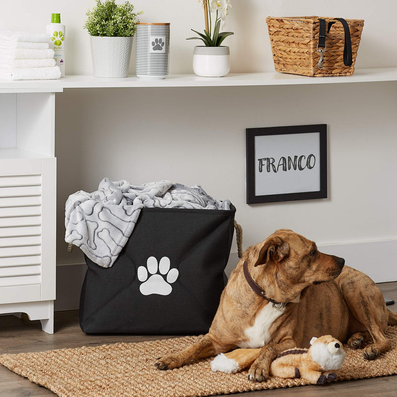 Bone Dry Pet Storage Collection Collapsible Bin, Large Rectangle, Black - PawsPlanet Australia