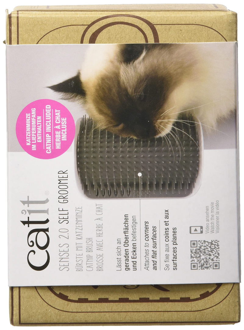 Catit 2.0 Self Groomer, massage corner for cats, gray, 1 piece (pack of 1) - PawsPlanet Australia