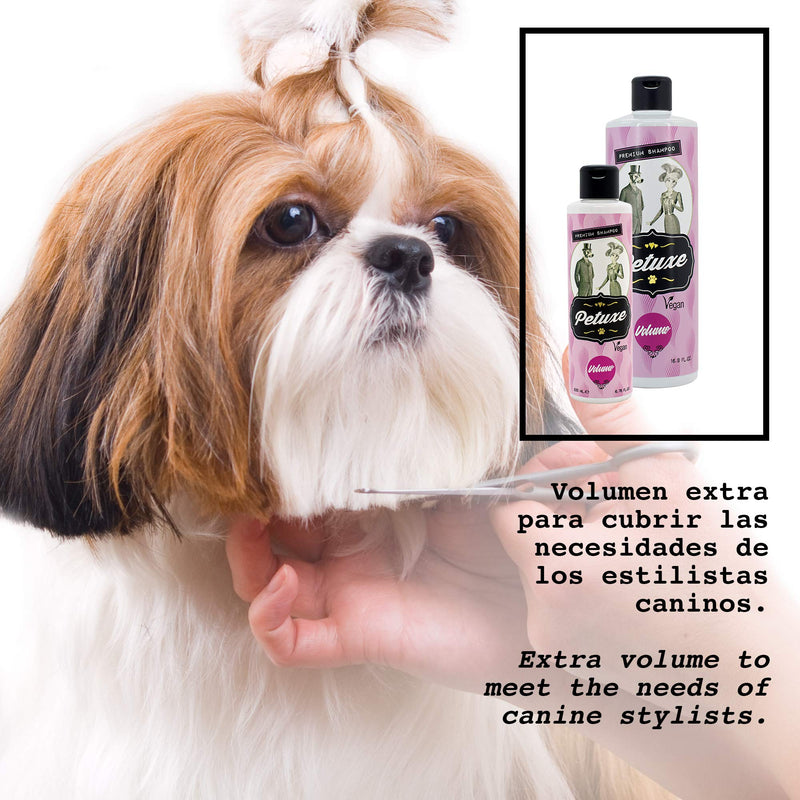 Petuxe Vegan Shampoo Extra Volume for Pets, Dog And Cats Shampoo, Sulfate Free, Salt Free, Silicone Free, Vitamin E and Vegetable Keratin - 500 ml 500ml - PawsPlanet Australia