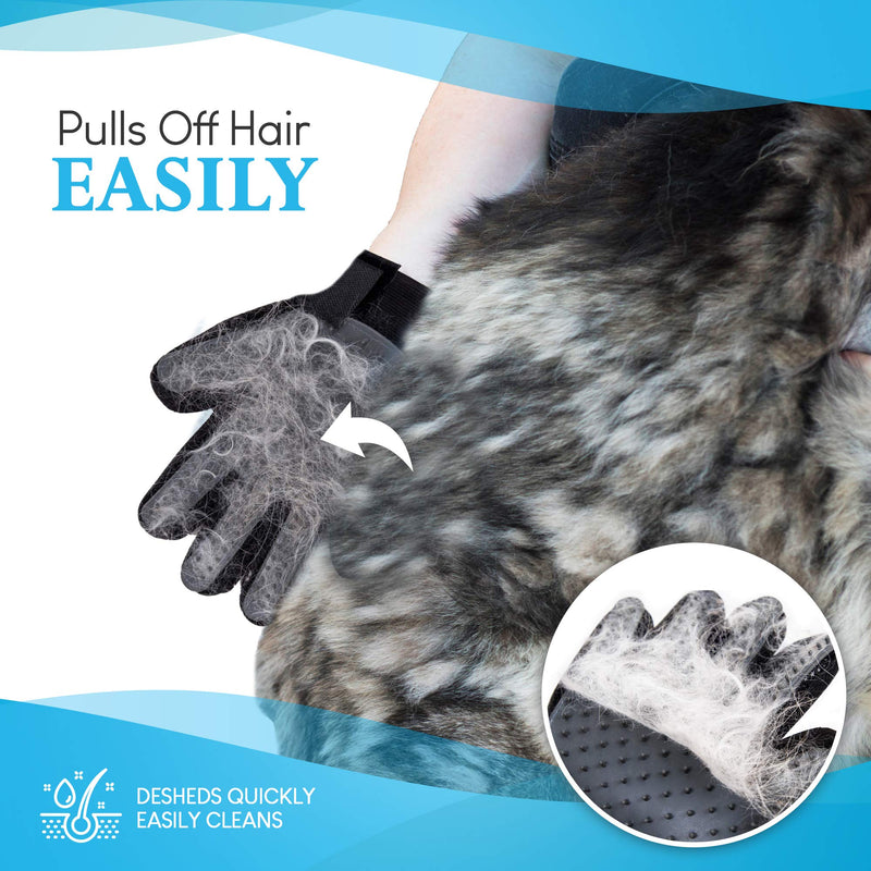 CleanHouse Pets Grooming Gloves Dog & Cat Brush (Pair) – Easy, Machine Washable Deshedding Glove for Dogs & Cats Hair Removal – Pet Shedding & Grooming Must-Have (One Size Fits All) - PawsPlanet Australia