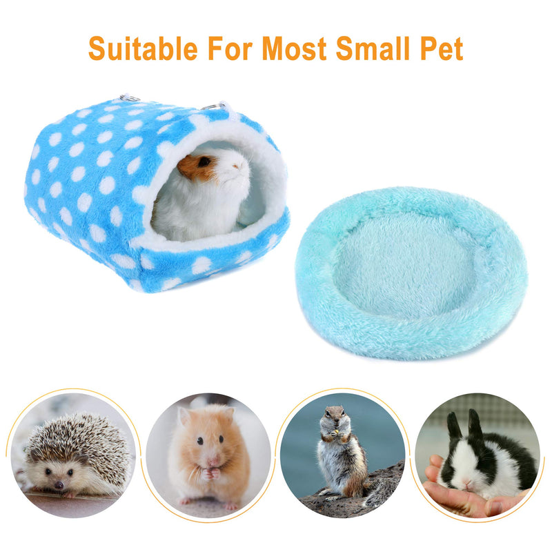 Filhome Small Animal Bed Set, Hamster Hammock House Guinea Pig Bed Rat Sleep Pad Mat Cage Accessories for Sugar Glider Chinchilla - PawsPlanet Australia