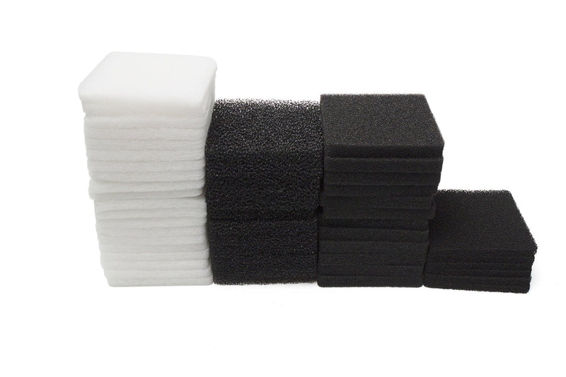 [Australia] - LTWHOME Compatible Foam Carbon Micro Filter Pads Set Fit for Rena Filstar xP Filter Media(Pack of 50) 