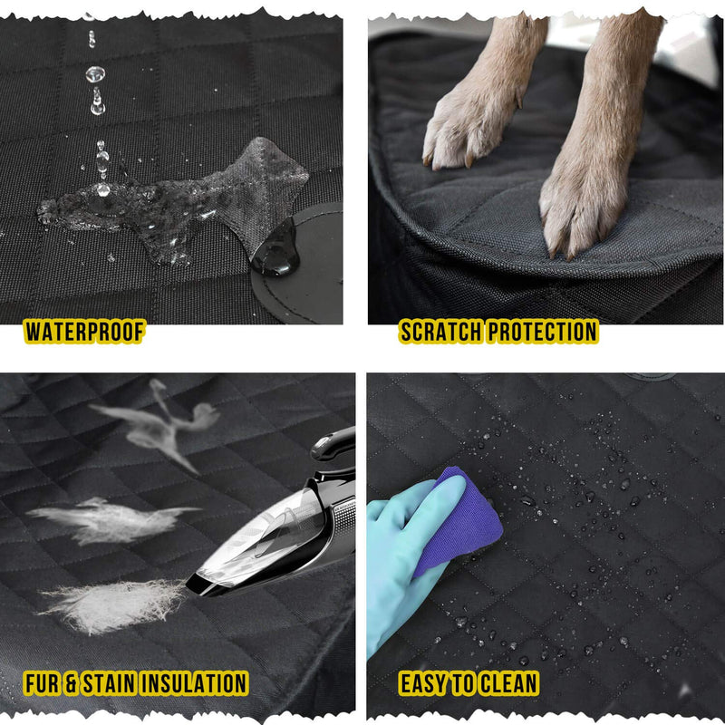[Australia] - Vailge Front Seat Cover for Dogs,100% Waterproof Dog Seat Cover,Nonslip & Scratch Proof Dog Front Seat Cover for Pets,Washable Pet Front Seat Cover for Trucks,Cars & SUV Black 