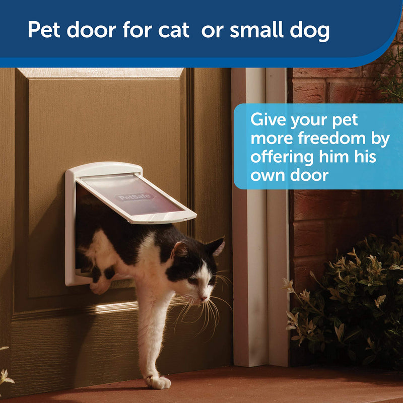 PetSafe Staywell, Convenient, Original 2 Way Pet Door, Fast Installation, Easy fitting, 2 Way Locking, Cat Flap for All Pets – Small - White S - PawsPlanet Australia