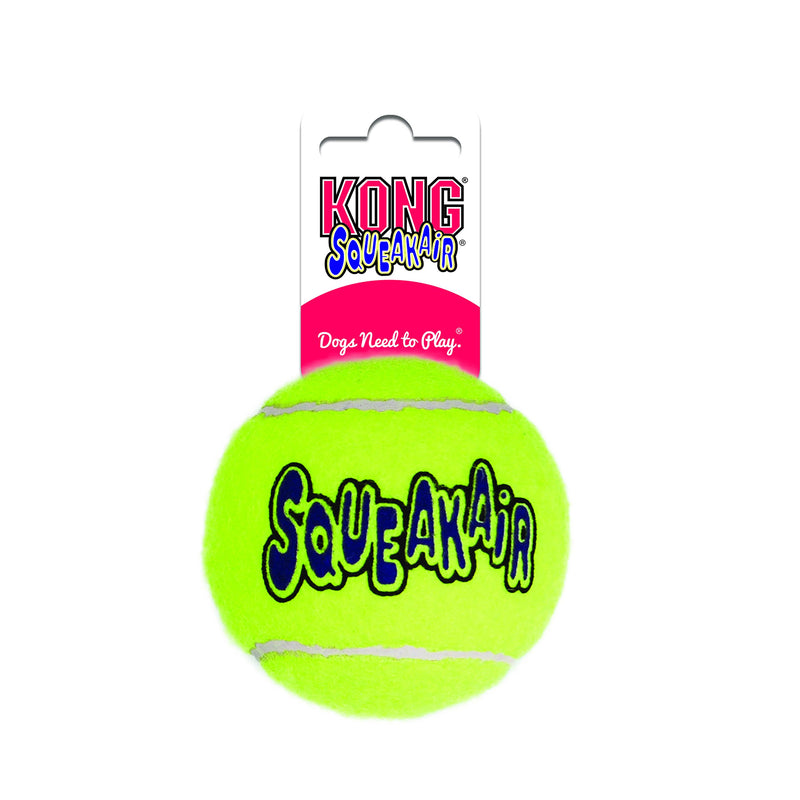 KONG - Squeakair Ball - Dog Toy Premium Squeak Tennis Balls, Gentle on Teeth - For Medium Dogs Yellow M - PawsPlanet Australia