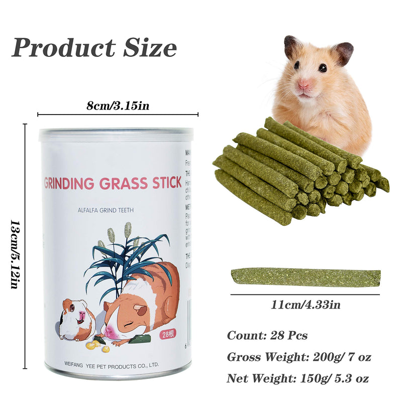 FJNATINH Timothy Grass Chew Toys Molar Stick, Natural Timothy Hay Sticks for Hamster, Guinea Pigs, Squirrel, Rabbits, Chinchillas and Other Small Animals Toys (Wheatgrass Taste) - PawsPlanet Australia