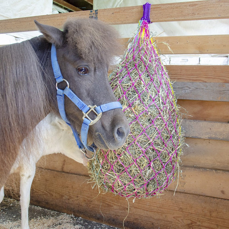 [Australia] - Derby Cotton Candy Slow Feed Hay Net With Tough Reinforcement Rings 42" Longer Lasting And Wastes Less 