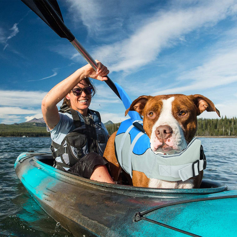 Dog Life Jacket Vest, Dog Floatation Vest Swimming Rescue Device Pet Lifesaver Life Preserver Swimsuit with Adjustable Strap and Rescue Handle (L) - PawsPlanet Australia