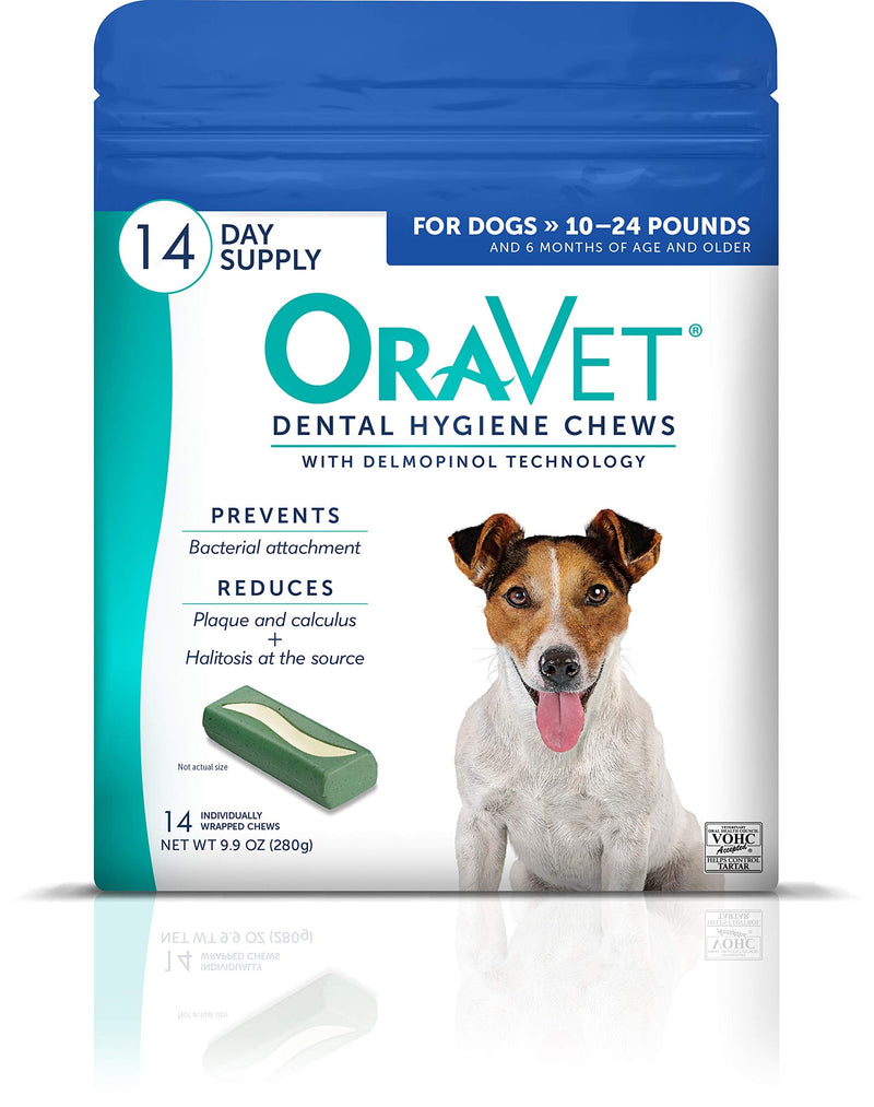 OraVet Dental Hygiene Chews for Dogs, 14 Count (Pack of 1), 9.9 oz 14 Count (Pack of 1) - PawsPlanet Australia