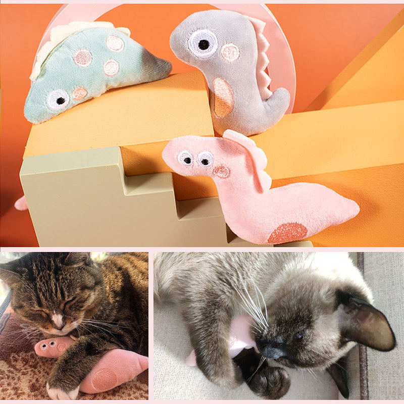 onebarleycorn - 6 Psc Cat Catnip Toys,Cat Plush Scratch Playing Chewing Teeth Cleaning - Creative Pillow Scratch Pet Catnip Teeth Grinding Chew Toys - PawsPlanet Australia