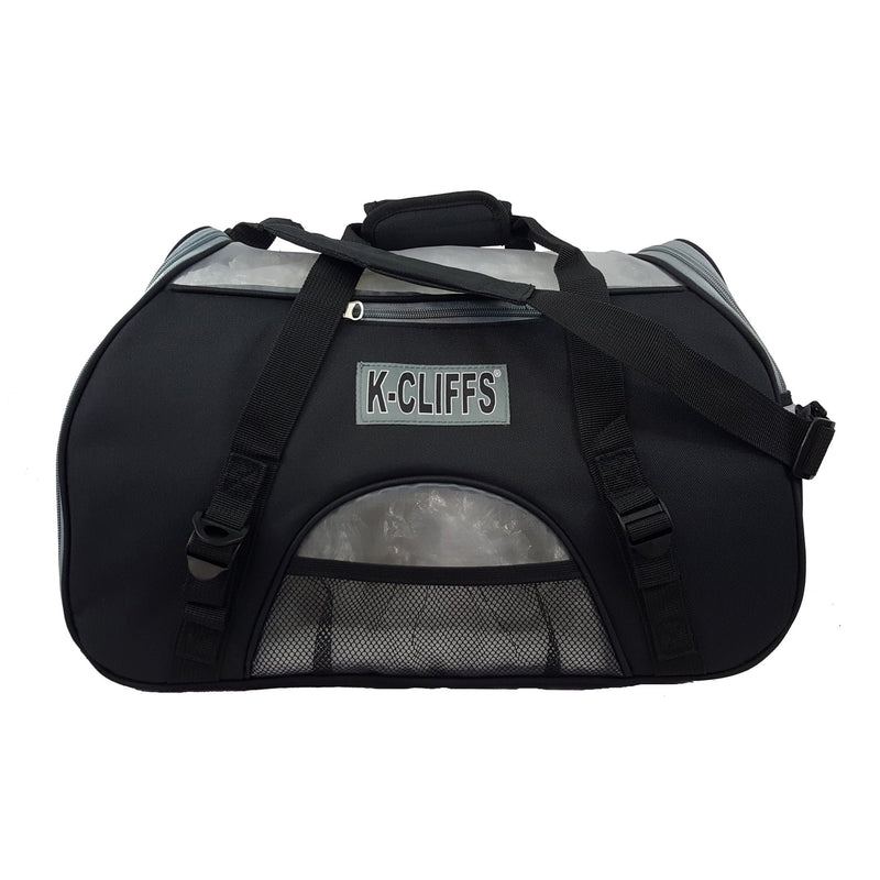 [Australia] - K-Cliffs Soft-Sided Pet Carrier Heavy Duty Soft Sided Dog Travel Tote Foldable Cat Carry Bag Kennel Carriers with Detachable Comfortable Fleece Bed Small to Medium Pets Black 