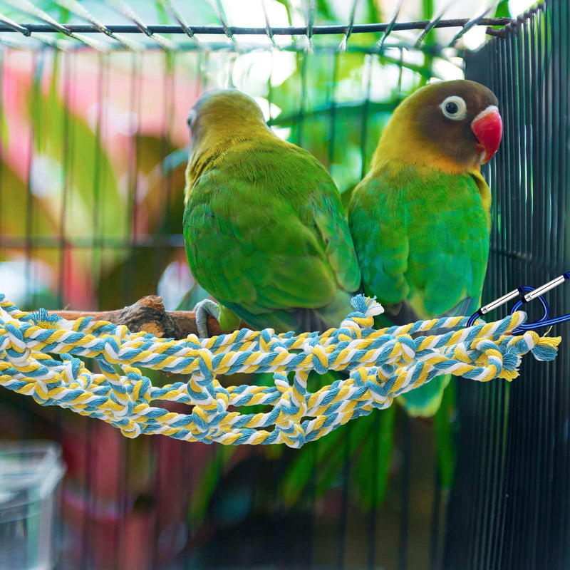 Weewooday 2 Pieces Bird Rope Net Hamster Rat Rope Net Pet Bird Climbing Small Animal Rope Net Ladder Durable Rope Bridge Rat Ferret Activity Toy for Small Animal Habitat Decor and Play - PawsPlanet Australia